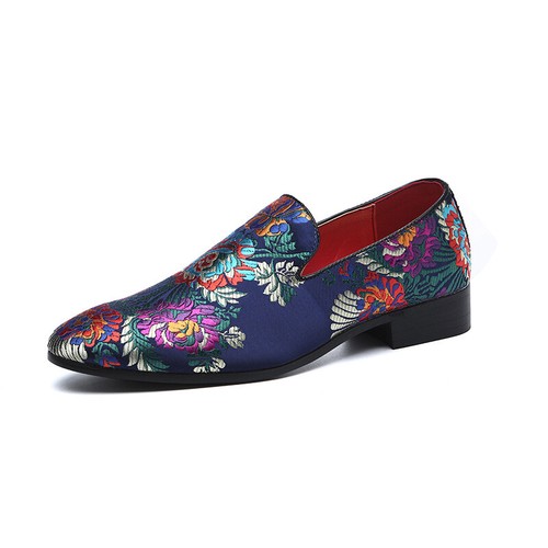 Mens Formal Slip On Comfort Oxford Loafer Embroidery Shoes Dress Party Shoes - Picture 10 of 14