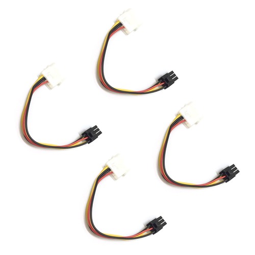 4 Pack Molex 4 Pin to 6 Pin PCI-Express Video Card Power Converter Adapter Cable - Picture 4 of 9