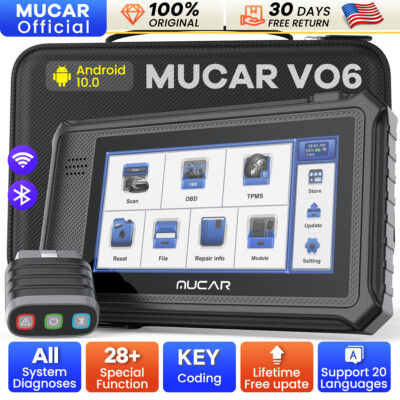 2025 MUCAR VO6 All System Diagnostic Tool Scanner ECU Coding Reader 28+ Services