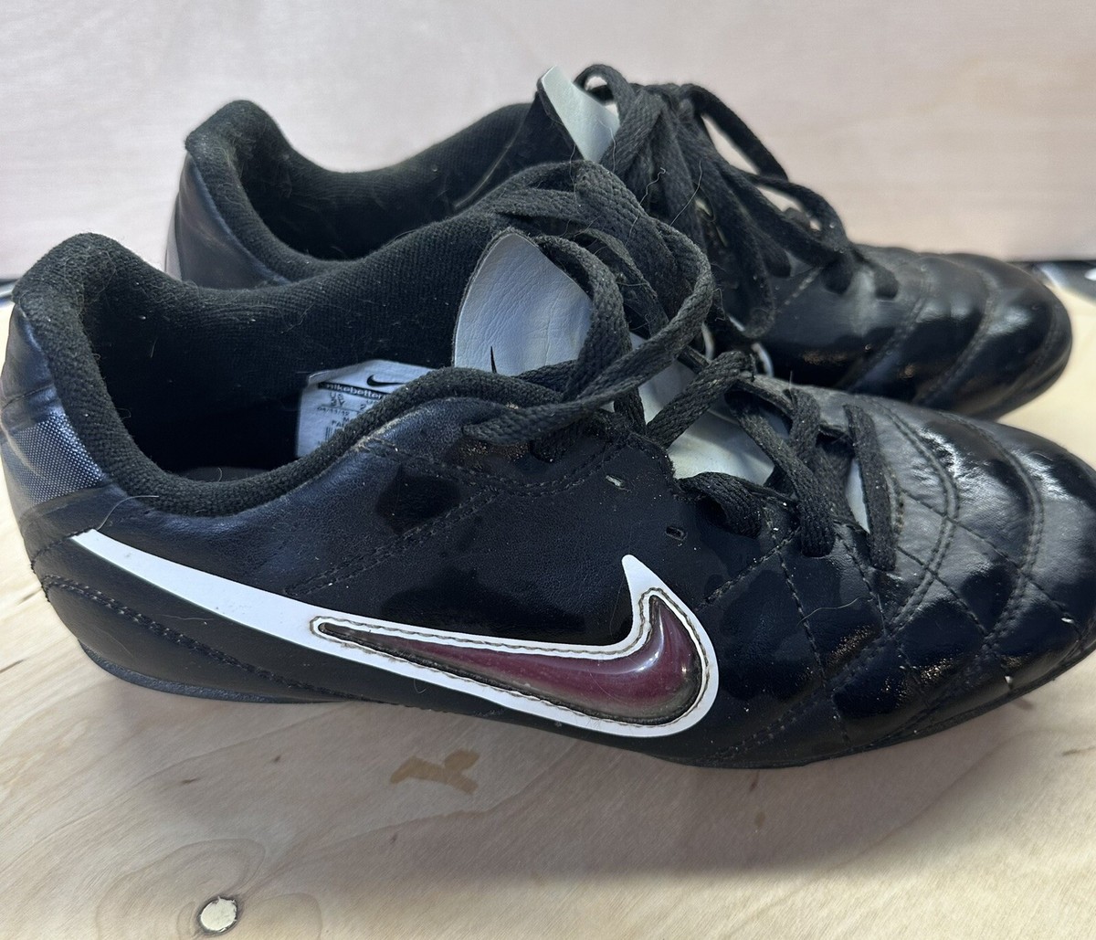 Nike Tiempo Rio Interchange Swoosh Soccer Cleats/Shoes Black