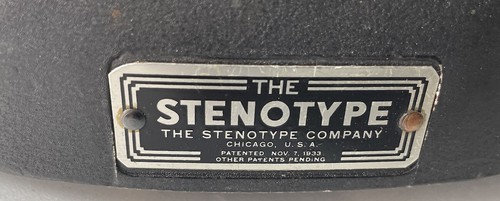 Macchina stenografica stenografica con custodia orig e carta vintage COSÌ COM'È esposizione o riparazione - Foto 10 di 10