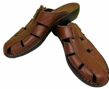 Easy Spirit Comfort Mules Sandals Clog Shoes Leather Cushioned Insole Size 6 EUC
