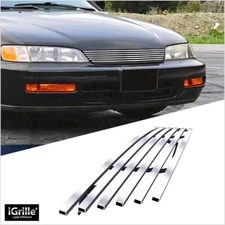 For 1994-1997 Honda Accord Upper Stainless Silver Billet Grille Grill Insert