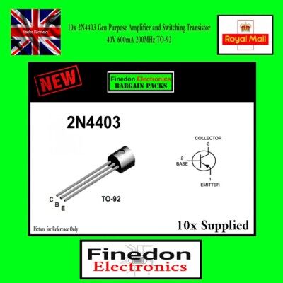 10 x 2N4403 Kunststoff Allzweck Verstärker Schaltung PNP Transistor TO-92