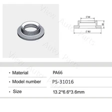50 PCS Plastic Part Washer Spacer Clip Fits Fuel injector 13.2 x 6.6 x 3.6 mm