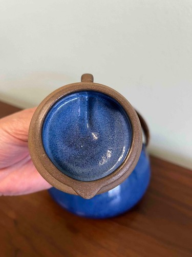 Vintage Heath Ceramics Blue Moonstone Tea Pot - A - Picture 2 of 11