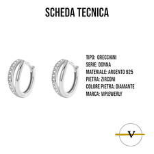 Orecchini A Cerchio Ovale In Argento Sterling 925 - Linea Sottile E Moderna