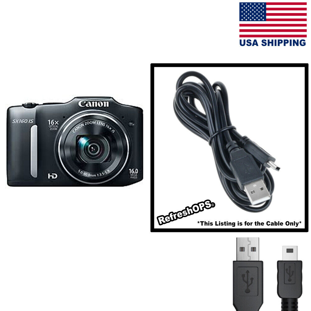 Canon PowerShot SX160 IS Camera USB Cable Transfer Cord Canon PowerShot SX160 IS Camera USB Cable Transfer Cord