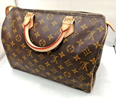 Authentic LOUIS VUITTON Monogram Speedy 30 Hand Bag Boston Bag