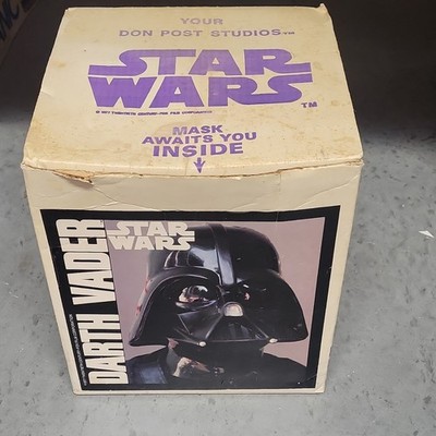 Vintage 1977 Star Wars Don Post Darth Vader 2 Piece Mask / Helmet Original Box 