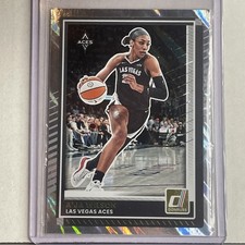 2025 Panini WNBA Donruss A’ja Wilson #82 Silver Lazer Foil Las Vegas Aces