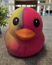 Sunny Days Toymendous Jumbo Squeeezy Tie Dye Duck Squishy Bright Pink