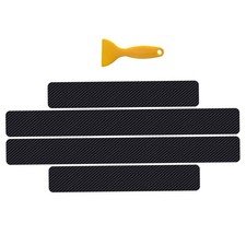 Plaque de porte de voiture en fibre de carbone Couvercle de seuil Anti Rayure