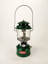 Vintage Coleman Green Double Mantle Camping Lantern Model 220J 10/75 Oct. 1975