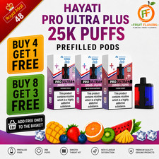 Hayati Pro Ultra Plus 25K Pods 20mg Prefilled Dual Flavour Refill 25000 Puffs