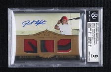 2011 Marquee Acclaimed Impressions Triple Gold 3/5 Justin Upton BGS 9 Auto 0o48