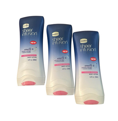 VASELINE SHEER INFUSION MINERAL RENEWAL BODY LOTION 6.8 OZ EACH RARE Lot Of 3
