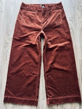Maeve by Anthropologie Corduroy The Colette Crop Wide-Leg Pants High Rise sz 34