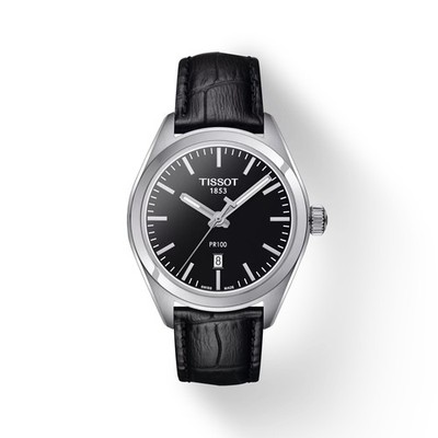 Tissot PR 100 33mm Black Leather Women's Watch T1012101605100