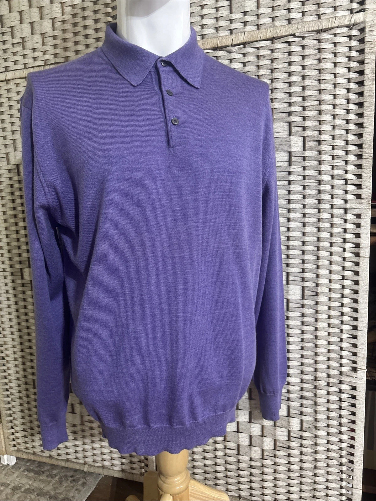 Toscano Sweater Mens XL Long Sleeve Pullover 100% Wool Made Italy