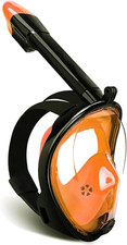 Full Face Snorkel Mask Adults with Dry Top System, Detachable Camera Mount, 180