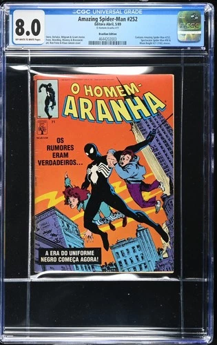 🔥 Amazing Spider-Man #252 Brazil Abril #71 Variant CGC 8.0 KEY Issue! 🔥