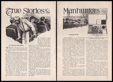 Dictograph 1928 pictorial &ldquo;True Stories of the Manhunters&rdquo; Crimes solved by Bugs