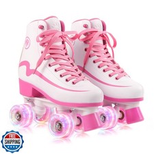 METROLLER Classic Roller Skates Girls Ages 8-12 Women's Quad Skates with Ligh...