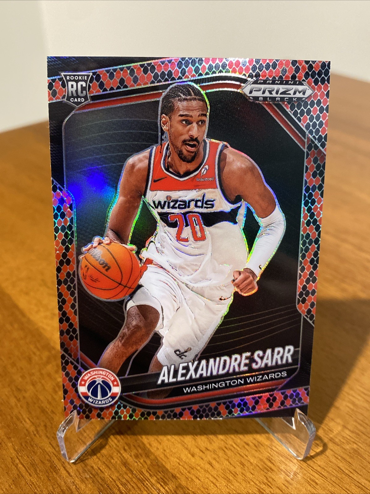 Alexandre Sarr 2024-25 Panini Prizm Black #46 Snake Skin Prizm Rookie