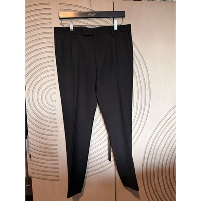 Saint Laurent Paris Black Wool Dress Pants Trousers Size 48 (33x27) Italy