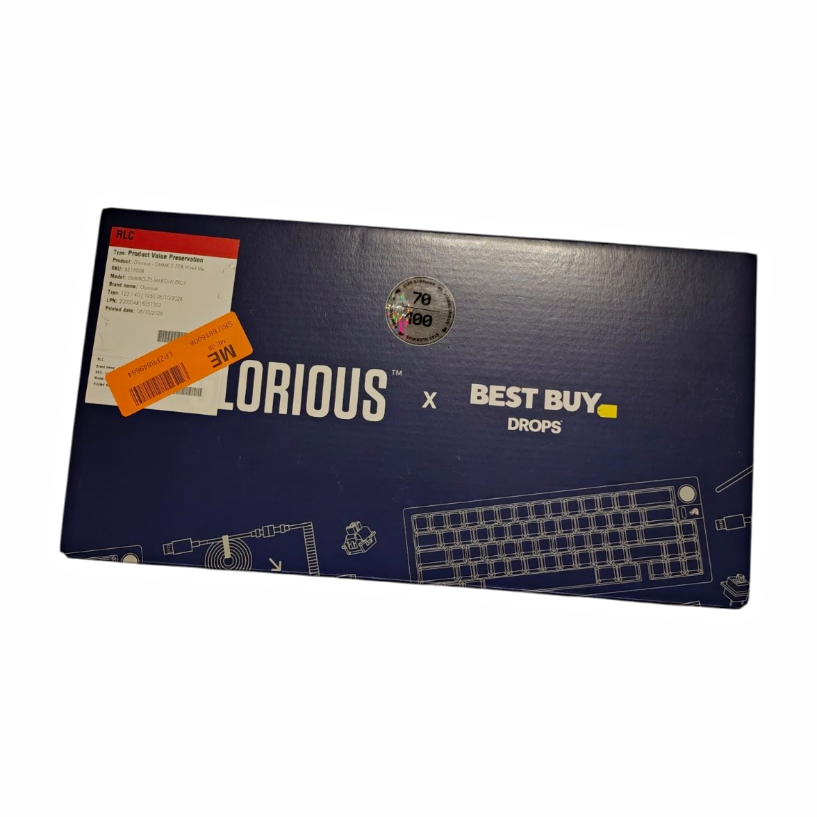 Glorious GMMK 3 Mechanical Wired USB Illuminated Keyboard QWERTY White