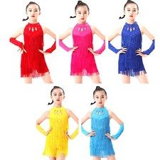 New Latin Dance Costume Tassel Dance Practice Sequin Performance Costume