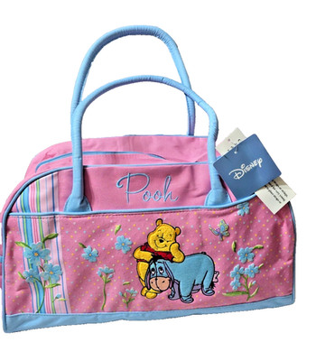 NEW WITH TAG WINNIE THE POOH  VINTAGE RUZ  CANVAS DUFFLE BAG  16 X 9 X 8''