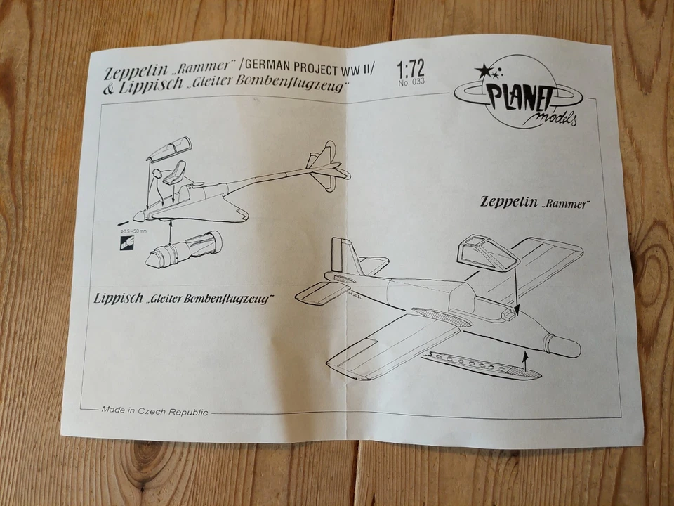 Zeppelin Rammer&Lippisch Gleiter, Maßstab 1:72, Resin-Kit - Bild 4 von 4