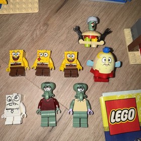 LEGO 4981 SpongeBob Squarepants Chum Bucket & Krusty Krab 3825 &Glove World 3816