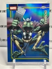 Throg 2026 Topps Chrome Marvel Comics - #178 True Blue Refractor /150 SP
