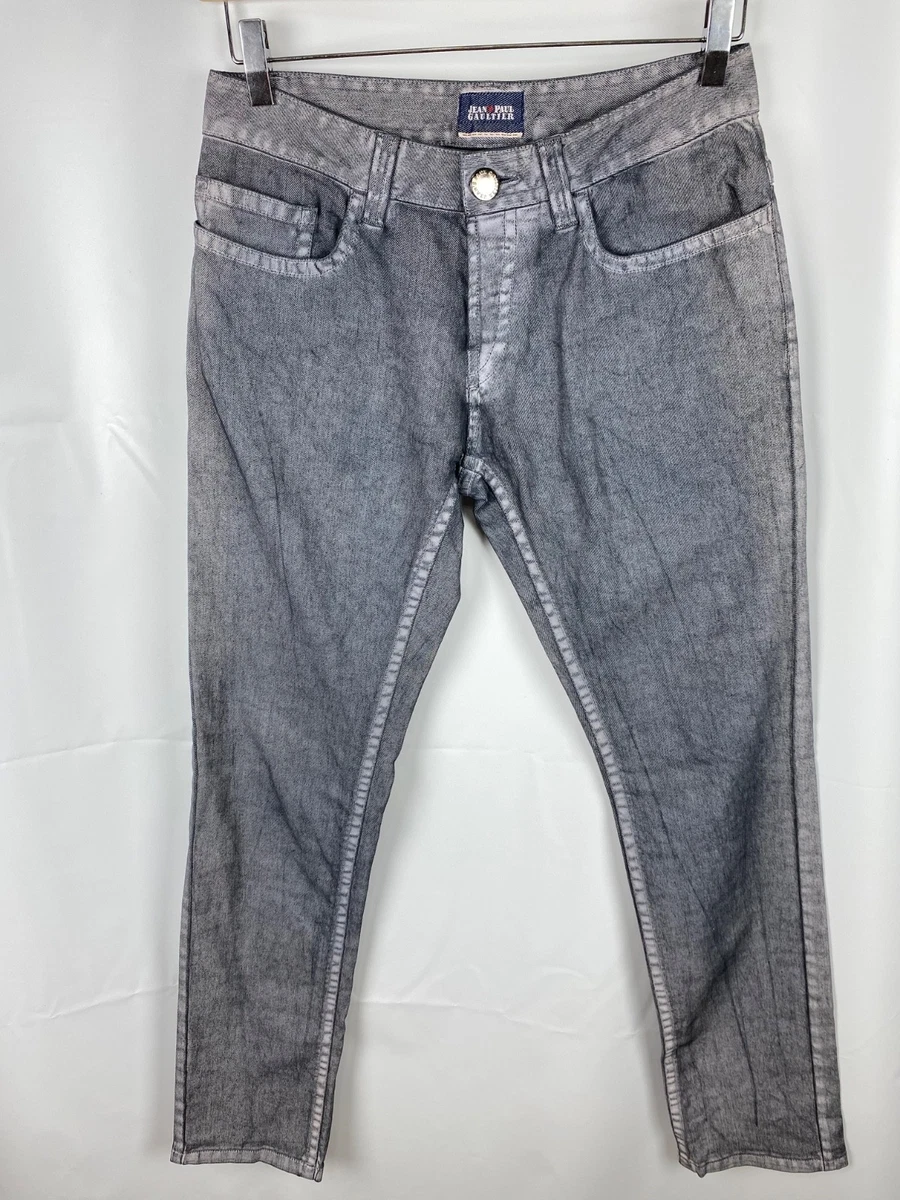 Jean Jean Paul Gaultier Blanc - Taille 48 IT (34) - Coupe Droite - 97% Coton, 3% élasthanne - Occasion Très Bon état