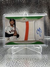 2018 Topps Definitive George Springer Patch Auto Green /25