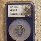 1870 Seated Liberty Half Dime NGC Certified Genuine Coin 8695067-092