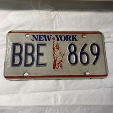 Vtg New York License Plate - Statue of Liberty, Lady Liberty - BBE869 Good Cond