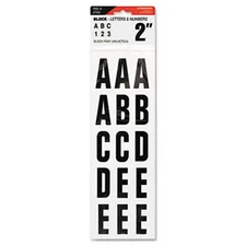 Cosco 098131 Letters Numbers & Symbols Adhesive 2 in. Black