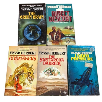 #ad Frank Herbert Lot 5 PB Under Pressure Santaroga Barrier Direct Descent Godmakers $20.23