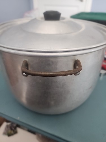 VTG Wear-Ever 14 Quart Aluminum Stock Pot with Lid & Side Handles USA - Picture 3 of 7