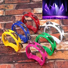 FAST Chord Mini Tambourine D Half Moon Kids White Blue Rosy Green Red FIT Bands