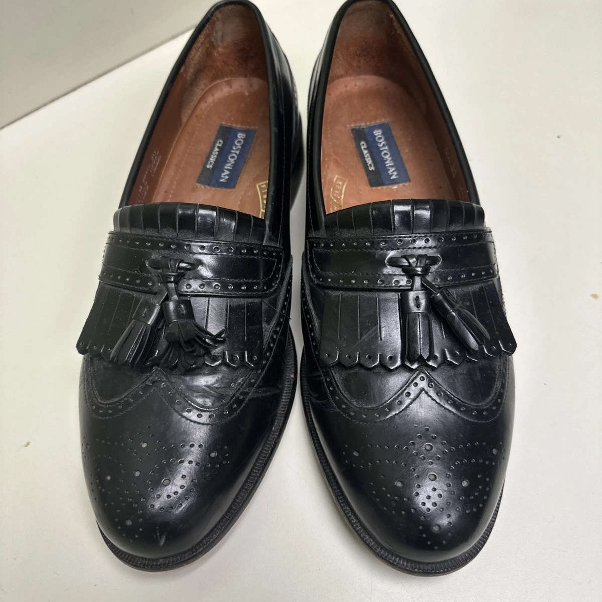 Bostonian Brogue Tassels Wingtip Shoes BOSTONIAN Classic Mens Shoes Wingtip Tassel Loafers Leather  main image 2