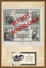 Hi-definition Scan 1873 Proof 50-100 The Natl Bank Wrentham Mass 1085