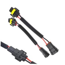 Car Bulb Socket Harness, H11 Headlight Fog Light Wiring 2 PCS Multicolored 1