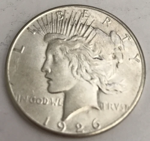 1926-S Peace Silver Dollar $1 AU Almost Unc San Francisco Mint