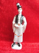 Belle Vieux Figurine En Porcelaine__Homme En Costume__Hollohaza Hongrie__31cm__!
