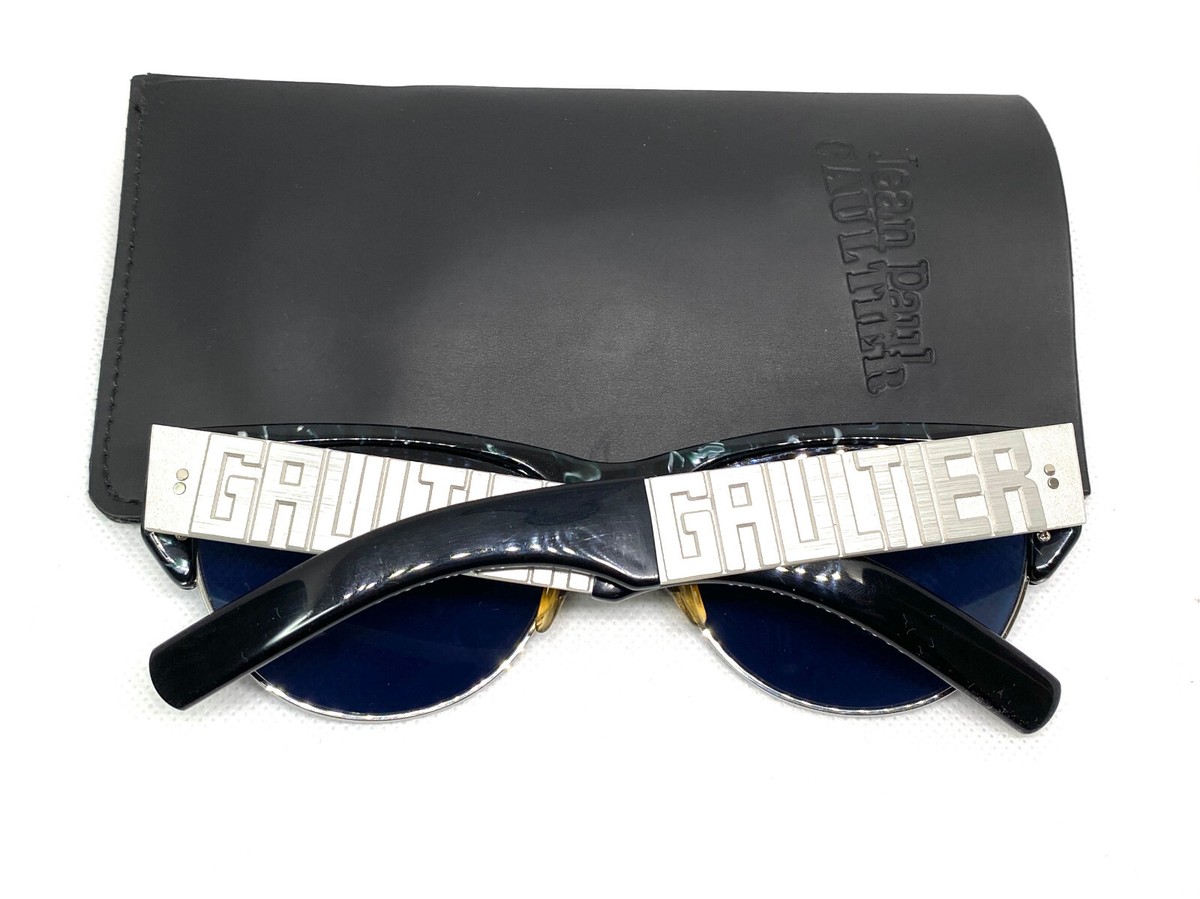 JEAN PAUL GAULTIER サングラス 56-8205 RARE!!! Jean Paul Gaultier 56-8205 Vintage Sunglasses Black Silver